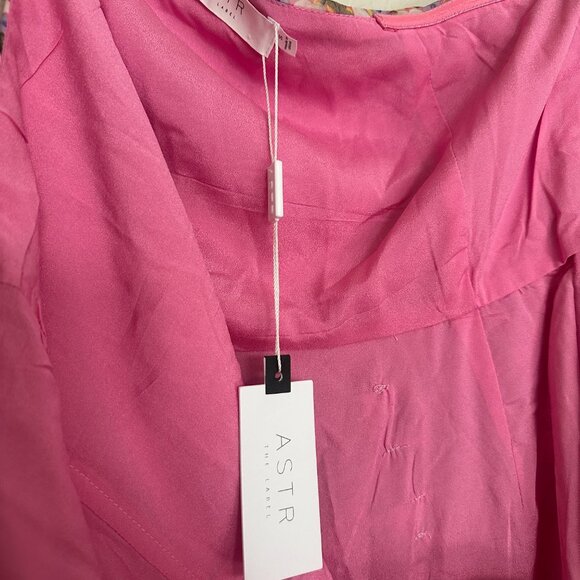 NWT ASTR Womens Pink Floral Asymmetric Sleeveless Mini Body Con Dress S - Picture 6 of 11